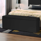 Calçadeira Recamier Baú Casal 1 40m Roma Corano Preto - Palla