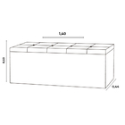 Calçadeira Recamier Baú Casal 1 40m Roma Suede - Pallazio - M