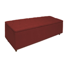 Calçadeira Recamier Baú Casal King 195cm Diana Suede Vermelho