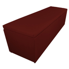 Calçadeira Recamier Baú Casal King 195cm Eva Suede Bordô - Ds