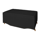 Calçadeira Recamier Baú Casal King 195cm Greta Suede Preto -