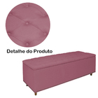 Calçadeira Recamier Baú Casal Queen 160cm Diana Suede Rosa -
