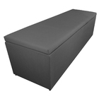 Calçadeira Recamier Baú Casal Queen 160cm Eva Suede Cinza - D