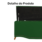 Calçadeira Recamier Baú Casal Queen 160cm Greta Suede Verde -