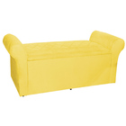 Calçadeira Recamier Baú Casal Super King 195cm Cancun Suede C