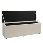 Calçadeira Recamier Baú King 1 95m Berlim Suede Bege - Pallaz