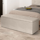 Calçadeira Recamier Baú King 1 95m Berlim Suede - Pallazio -