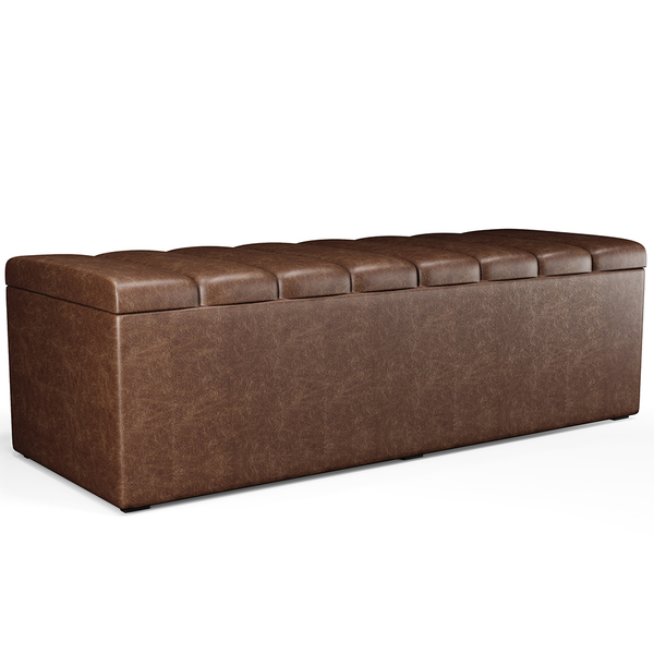 Calçadeira Recamier Baú Para Cama De Casal Dália 140x50 Cm W0