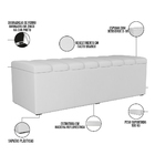 Calçadeira Recamier Baú Para Cama De Casal Dália 140x50 Cm W0