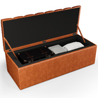 Calçadeira Recamier Baú Para Cama De Casal Dália 140x50 Cm W0