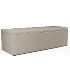 Calçadeira Recamier Baú Para Cama De Casal King  Dália 195x50