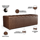 Calçadeira Recamier Baú Para Cama Queen Dália 160x50 Cm W01 C