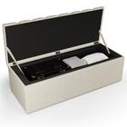 Calçadeira Recamier Baú Para Cama Queen Dália 160x50 Cm W01 L