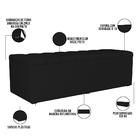 Calçadeira Recamier Baú Para Cama Queen Dália 160x50 Cm W01 S