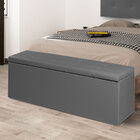 Calçadeira Recamier Baú Queen 1 60m Berlim Corano Cinza - Pal