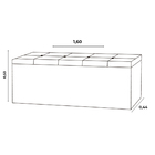 Calçadeira Recamier Baú Queen 1 60m Berlim Suede Bege - Palla