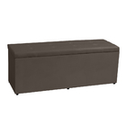 Calçadeira Recamier Baú Queen 1 60m Berlim Suede Marrom - Pal