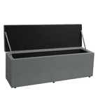 Calçadeira Recamier Baú Queen 1 60m Berlim Suede - Pallazio -