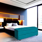 Calçadeira Recamier Baú Sapateira Casal 140cm Ayla Suede Tamp