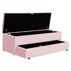 Calçadeira Recamier Baú Sapateira Casal 140cm Ayla Suede Tamp