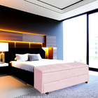 Calçadeira Recamier Baú Sapateira Casal 140cm Ayla Suede Tamp