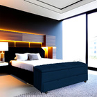 Calçadeira Recamier Baú Sapateira Casal 140cm Ayla Suede Tamp