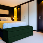 Calçadeira Recamier Baú Sapateira Casal 140cm Ayla Veludo Tam