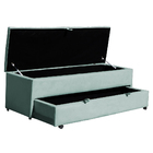 Calçadeira Recamier Baú Sapateira Casal 140cm Ayla Veludo Tam