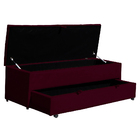 Calçadeira Recamier Baú Sapateira Casal King 190cm Ayla Suede