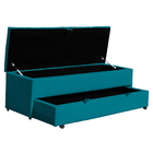 Calçadeira Recamier Baú Sapateira Casal King 190cm Ayla Suede