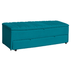 Calçadeira Recamier Baú Sapateira Casal King 190cm Ayla Suede