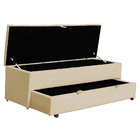 Calçadeira Recamier Baú Sapateira Casal King 190cm Ayla Suede