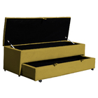 Calçadeira Recamier Baú Sapateira Casal Queen 160cm Ayla Velu