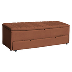 Calçadeira Recamier Baú Sapateira Casal Queen 160cm Ayla Velu