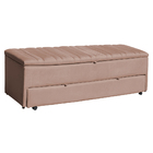 Calçadeira Recamier Baú Sapateira Solteiro 90cm Ayla Veludo T