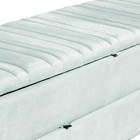 Calçadeira Recamier Baú Sapateira Solteiro 90cm Ayla Veludo T