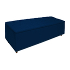 Calçadeira Recamier Baú Solteiro 90cm Diana Suede Azul Marinh