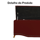 Calçadeira Recamier Baú Solteiro 90cm Greta Suede Bordô - Ds