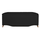 Calçadeira Recamier Baú Solteiro 90cm Greta Suede Preto - Ds