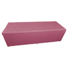 Calçadeira Recamier Baú Solteiro 90cm Juliana Suede Rosa - Ds