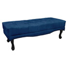 Calçadeira Recamier Casal 1 40m Vicenza Suede Azul Marinho -
