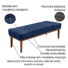 Calçadeira Recamier Casal Queen 160cm Cléo Suede - Loja Sheep