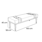 Calçadeira Recamier Casal Queen 160cm Cléo Veludo - Loja Shee