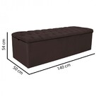 Calçadeira Recamier Estofada Inglaterra 140cm Casal Capitonê