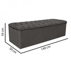 Calçadeira Recamier Estofada Inglaterra 140cm Casal Capitonê