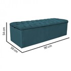 Calçadeira Recamier Estofada Inglaterra 90cm Solteiro Capiton