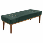 Calçadeira Recamier King 1 95m Gênova Veludo Verde Floresta -