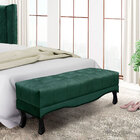 Calçadeira Recamier King 1 95m Vicenza Veludo Verde Floresta