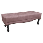 Calçadeira Recamier Queen 1 60m Vicenza Veludo Lilás - Pallaz