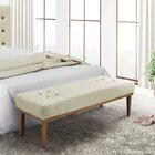 Calçadeira Recamier Queen Gênova  Bege